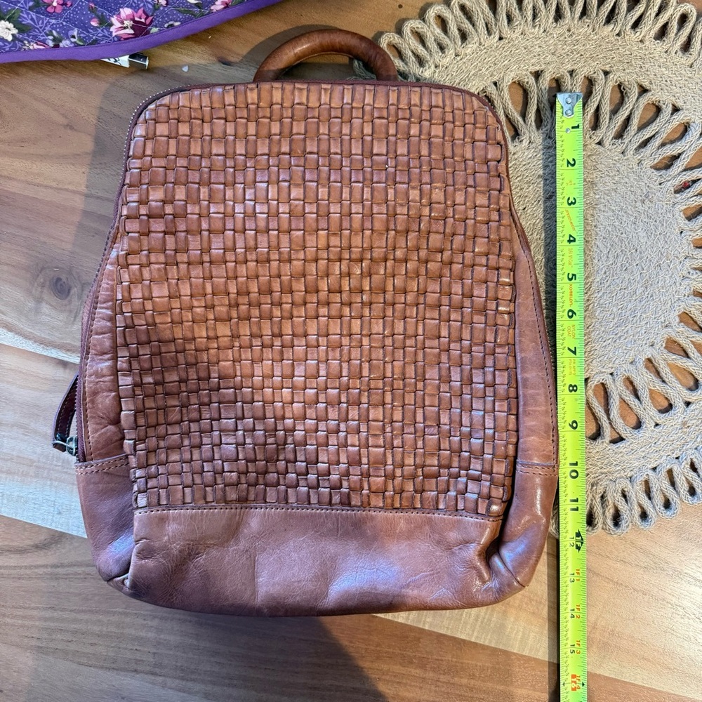 Woven Leather Backpack - Picture 3 of 14